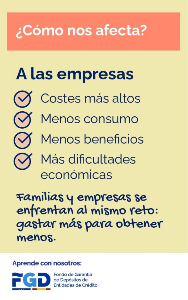 Infografía sobre como nos afecta la estanflación